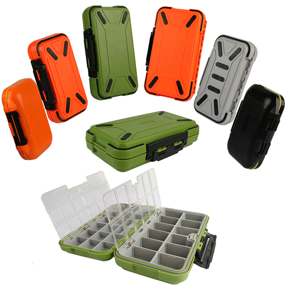 Double Layer Hard Plastic Fishing Box For Baits or Sinkers Lure Fishing Tackle Box Fly / Bass / Carp Fishing Accessories