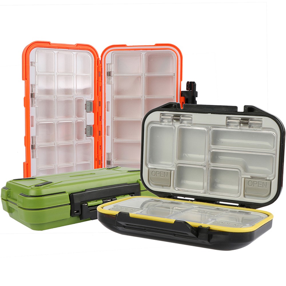 Double Layer Hard Plastic Fishing Box For Baits or Sinkers Lure Fishing Tackle Box Fly / Bass / Carp Fishing Accessories