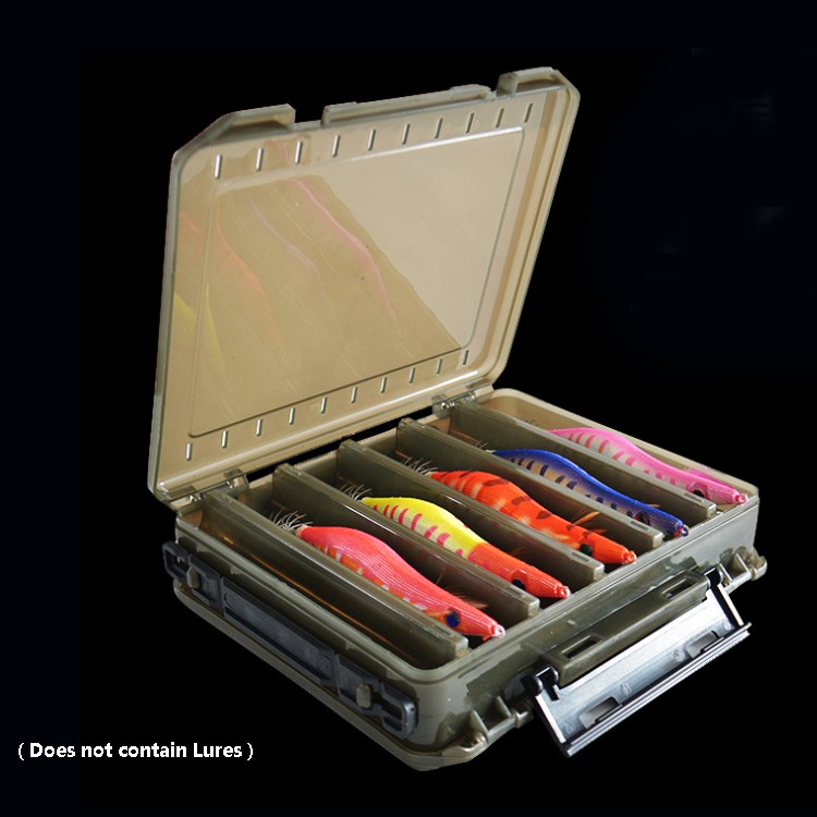 Factory direct PP material transparent lure box size multicolored fishing tackle accessories box wooden shrimp box