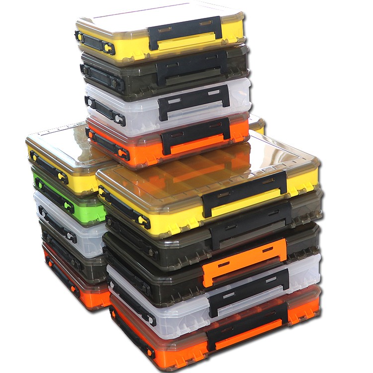 Factory direct PP material transparent lure box size multicolored fishing tackle accessories box wooden shrimp box