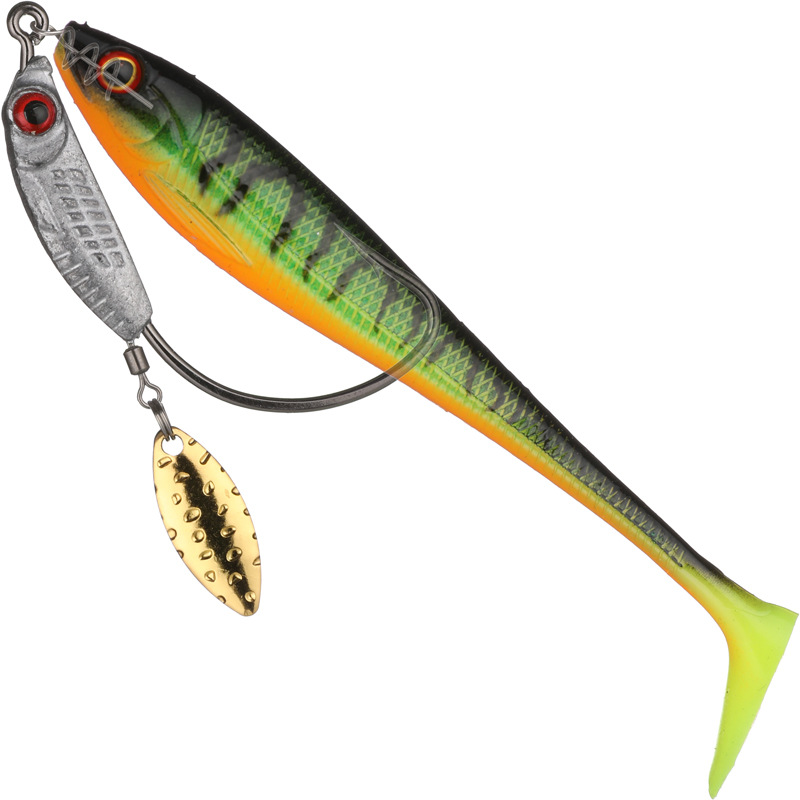 9cm5.4g fish-shaped road bait Soft bait Soft bug bionic warped mouth bass blackfish road bait