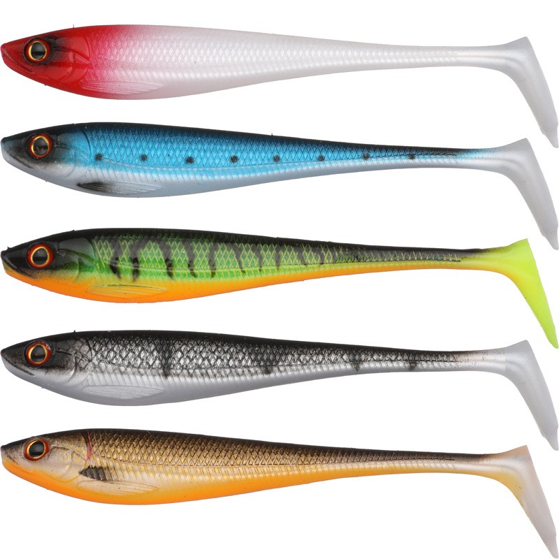 9cm5.4g fish-shaped road bait Soft bait Soft bug bionic warped mouth bass blackfish road bait