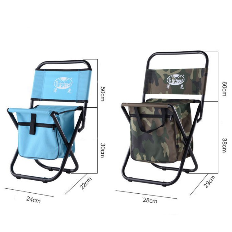 Camping Beach Large Folding Camouflage Fishing Chair with Cooler Bag