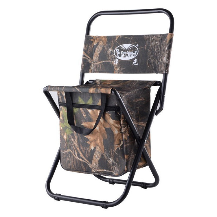 Camping Beach Large Folding Camouflage Fishing Chair with Cooler Bag