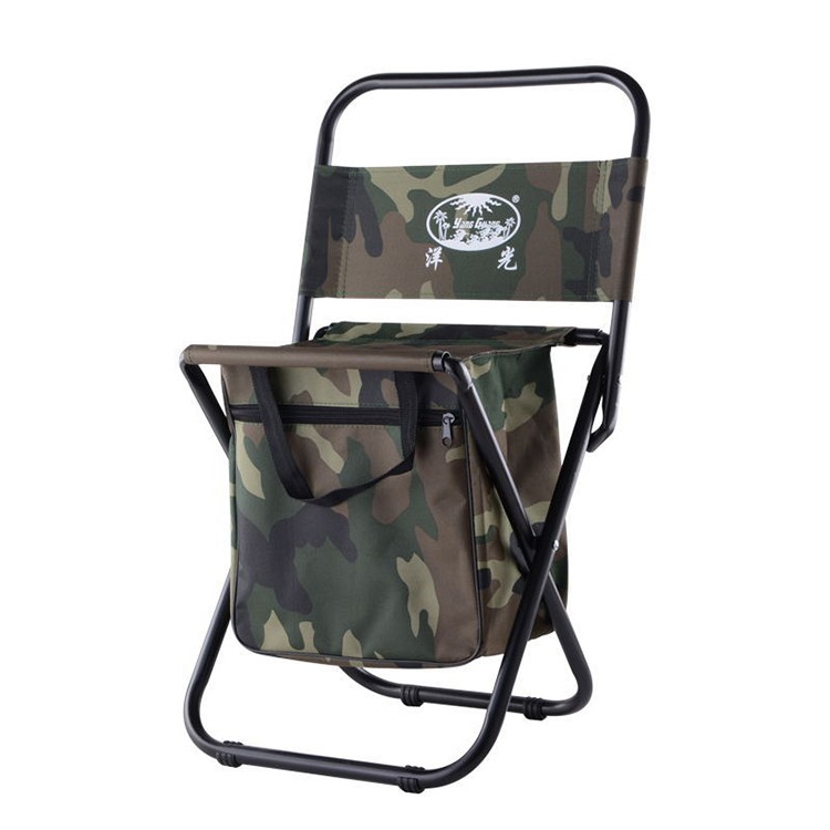 Camping Beach Large Folding Camouflage Fishing Chair with Cooler Bag