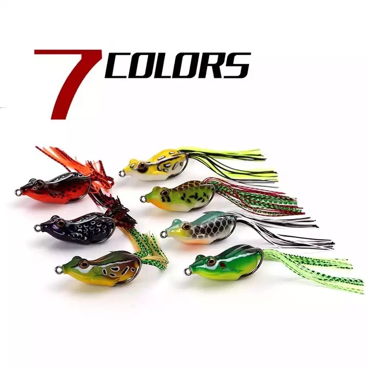 Full Custom BF01 Soft Frog Hot Top Water Lifelike Frog Floating Baitfish Eyes Artificial Wholesale Fishing Soft Frog Lure