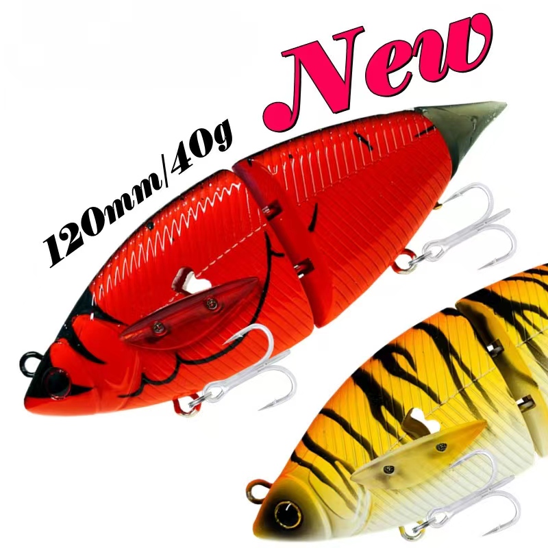 NEW 2 Joint Swimbait 120mm 40g Wobbler Floating Fishing Lure Big Bait for Pike Bass Fishing