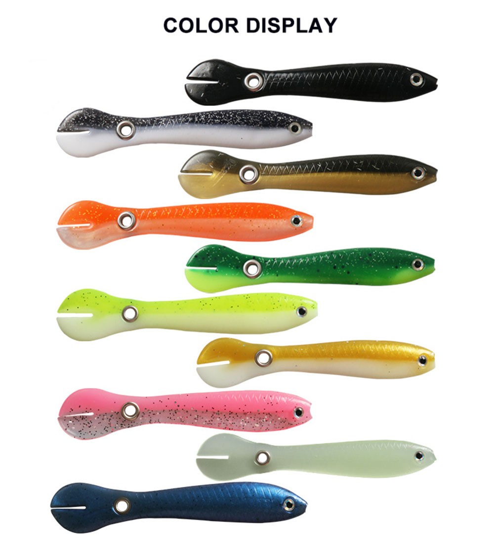 Fishing Lures PVC Soft Lure 10cm 6g Goods For Sea Fishing Artificial Bait Jig Wobblers Reflective Sequins Swimbait Tackle