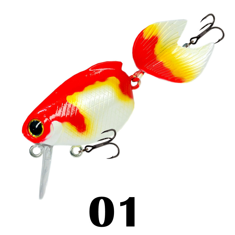 New Goldfish Floating Fishing Lure Crank 55mm 7.5g Freshwater Bass Crankbait Surface Artificial Hard Baits Wobblers Wake Bait