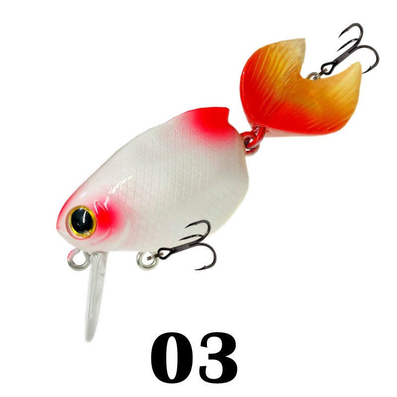 New Goldfish Floating Fishing Lure Crank 55mm 7.5g Freshwater Bass Crankbait Surface Artificial Hard Baits Wobblers Wake Bait