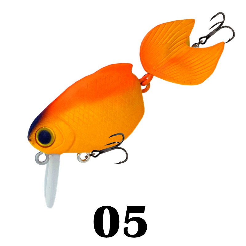 New Goldfish Floating Fishing Lure Crank 55mm 7.5g Freshwater Bass Crankbait Surface Artificial Hard Baits Wobblers Wake Bait