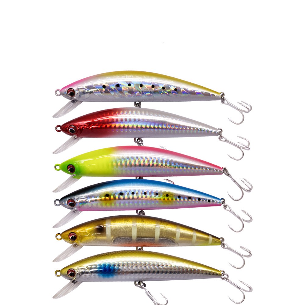  Minnow Sinking Fishing Lure Saltwater Hard Bait 120mm 37g Long Casting Artificial Swimbait Seabass lure