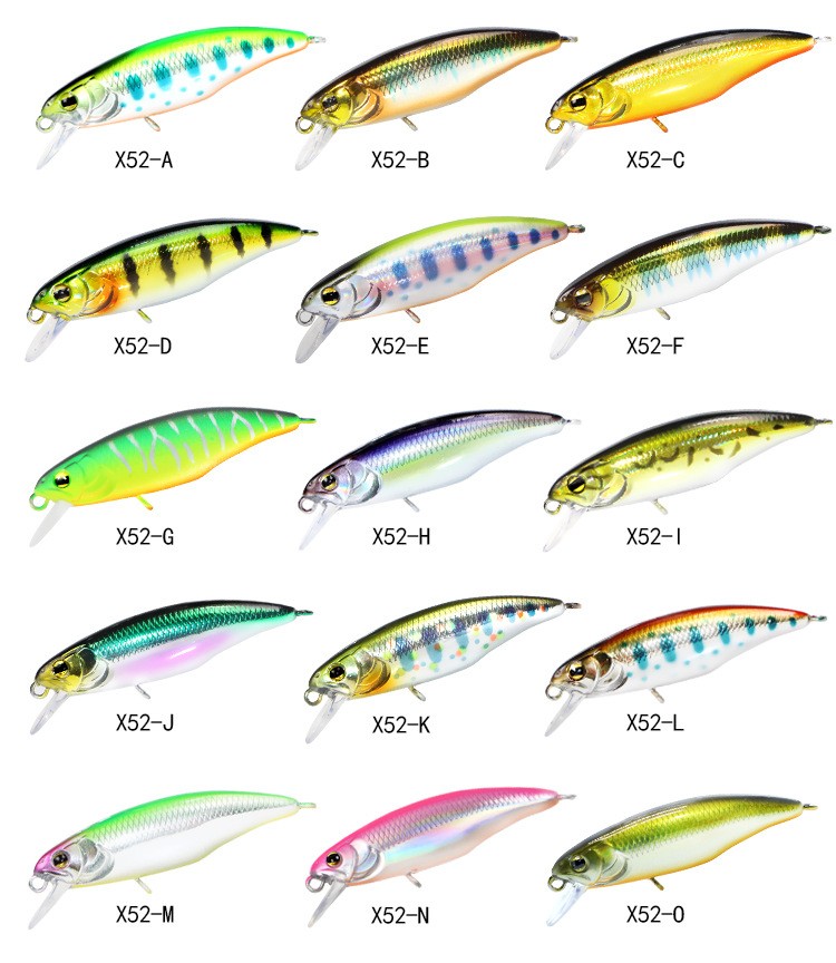 Mini submerged Minnow Baits 52mm4.5g full swimming layer bait Mandarin fish perch