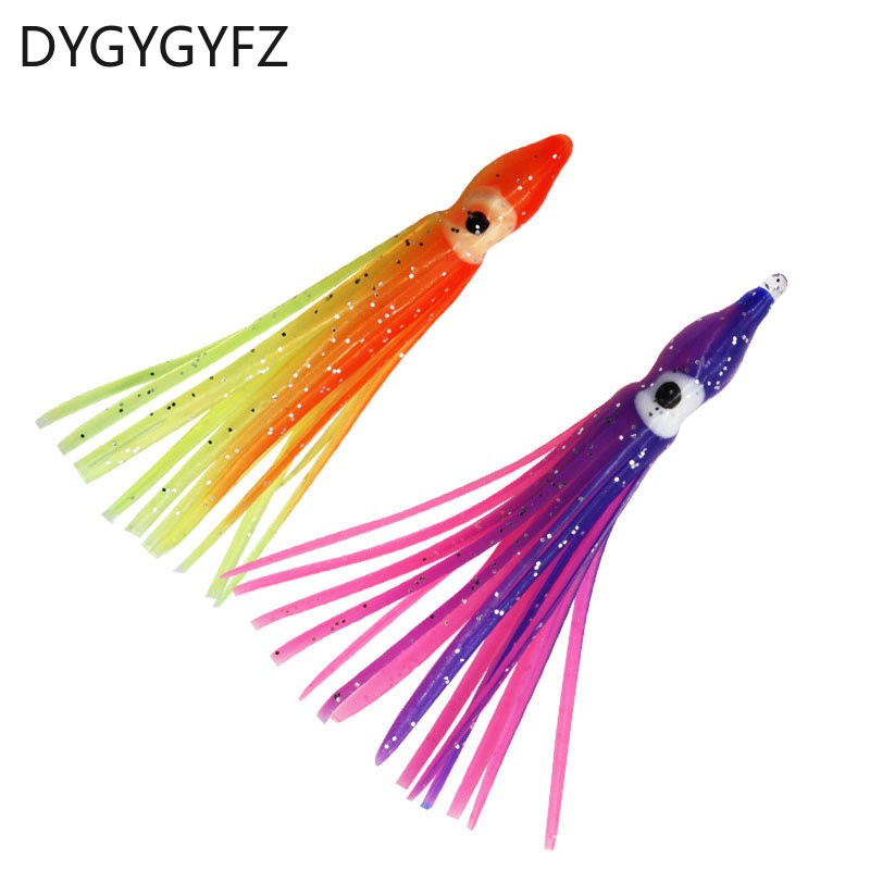 Fishing Lures Colorful Squid Skirts Soft Bait 5-30cm Octopus Soft Fishing Lures Tuna Sailfish Baits Mix Colors