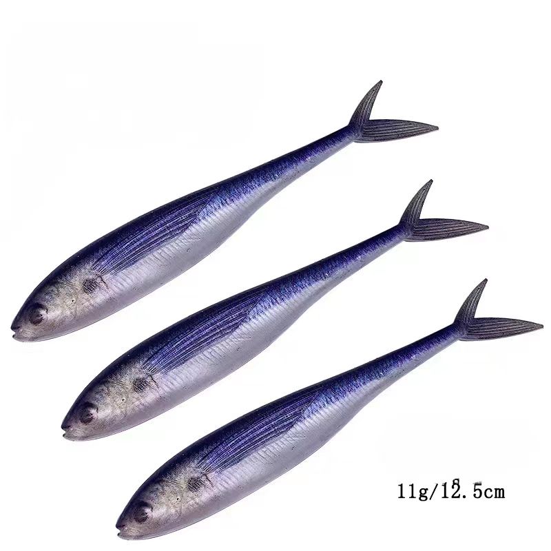 Sea fishing soft lure 11g 12.5cm Trolling Tuna Mackerel Seawater Fishing Lure flying fish De Pesca soft bionic bait