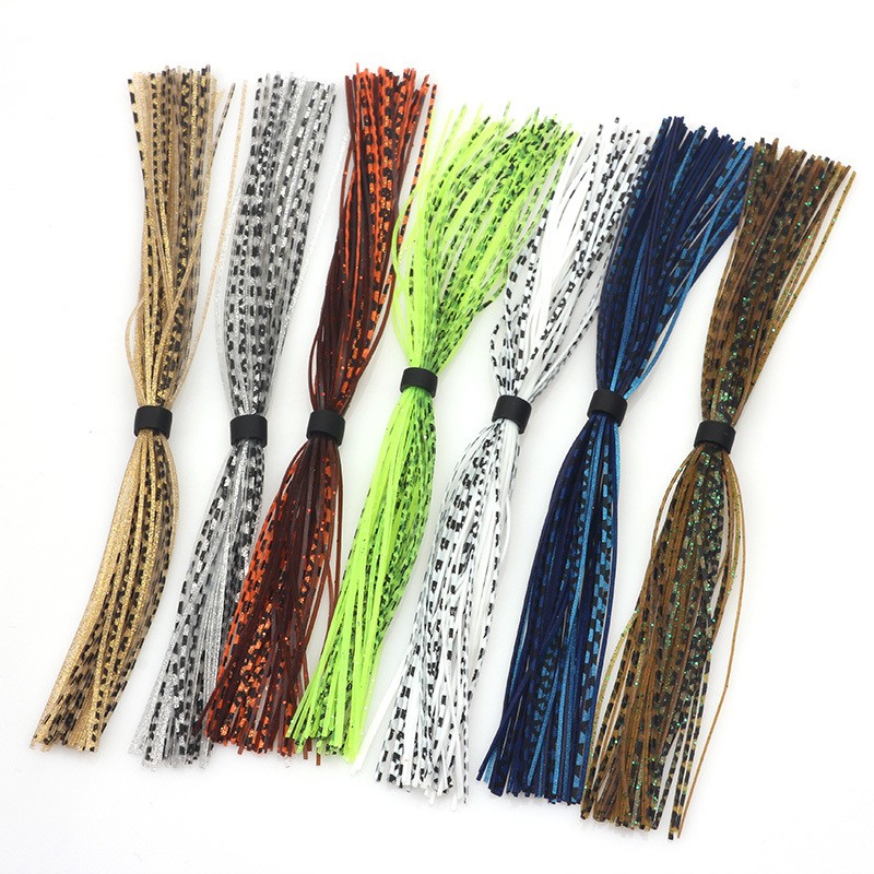 Bundles Mix Color BaitFish Silicone Skirts Layers Spinnerbait Buzzbait Rubber Jig Lures Squid Skirts Fly Tying Material