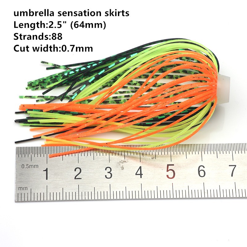 Umbrella sensation skirts DIY Buzzbaits Spinner Buzz Bait fishing Silicone skirt Soft Fishing Lure Swim Bass jigs