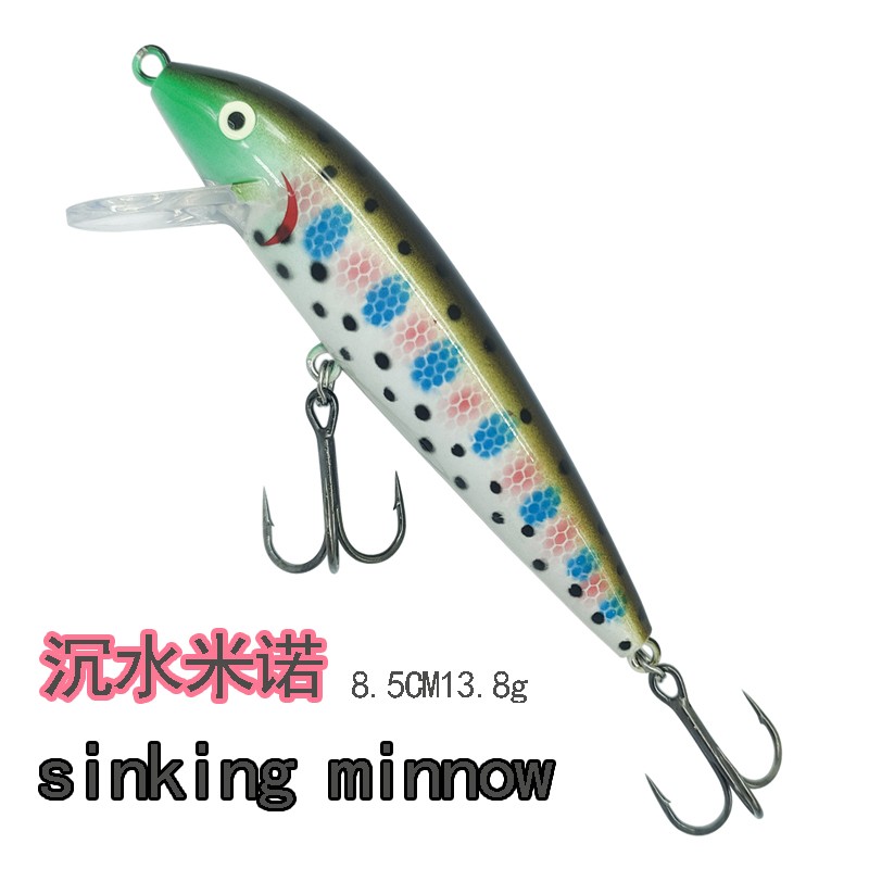 Wholesale 85mm 13.8g Sinking Minnow Bait Fishing Lure Pesca Artificial Hard Bait Plastic Saltwater Lures