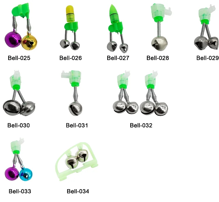  fishing bite indicators fishing alarm bell night light clamp tip clip bells twin bells fishing rod tip light accessories