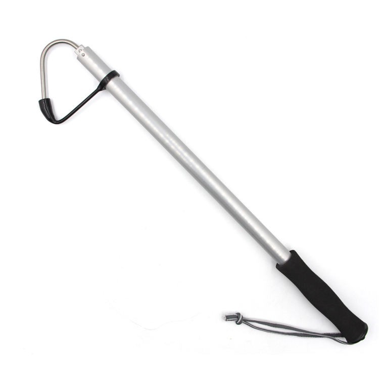 Wholesale sea fishing tools aluminum handle stainless steel telescopic two sections fishing gaff 